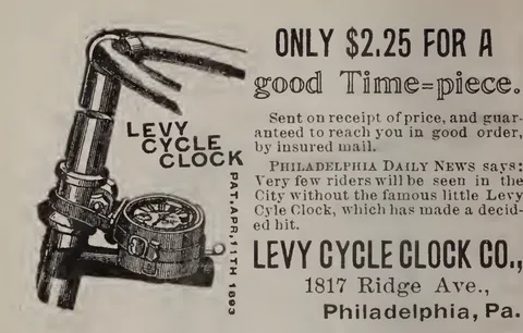 Levy Cycle Clock Advertisement.