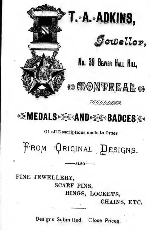 T.A. ADKINS, JEWELLER