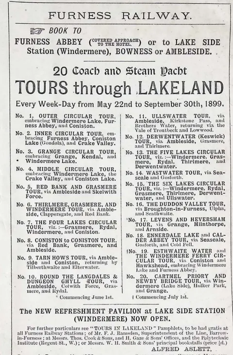 Furness Railway, Tours through Lakeland