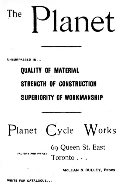 Planet Cycle Works advertisement