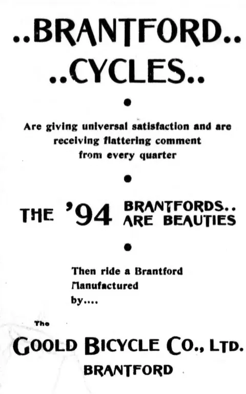 Brantford Cycles advertisement