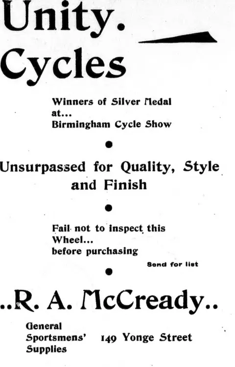 Unity Cycles advertisement