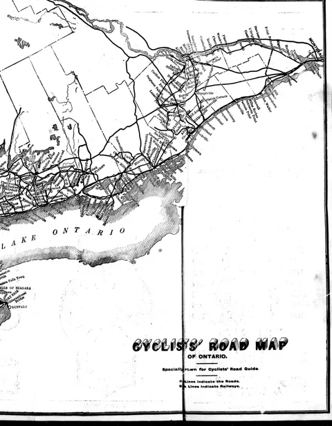 Cyclists' Road Map of Ontario (east half)
