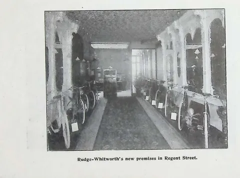 Rudge-Whitworth's new premises in Regent Street.