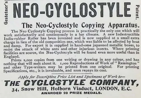 Gestetner's Neo-Cyclostyle