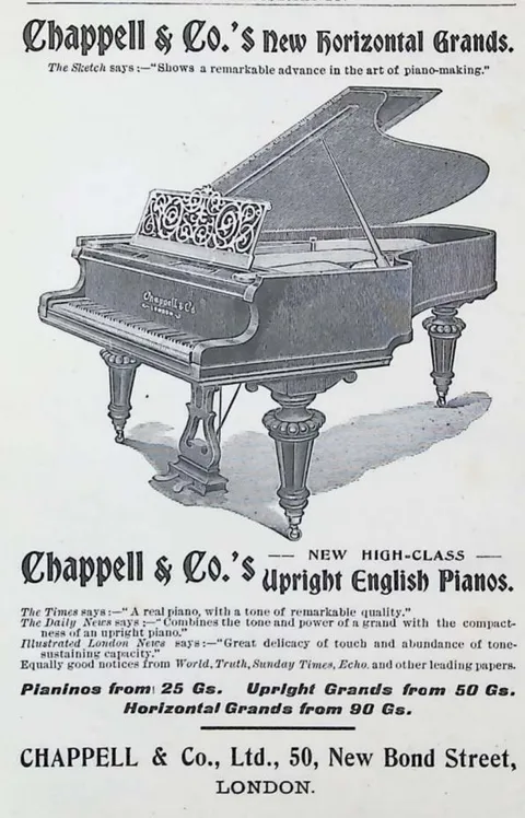 Chappell & Co.'s New Horizontal Grands and Upright English Pianos