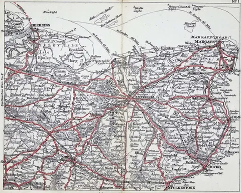 Map No. 1 - Cycling Route to Canterbury
