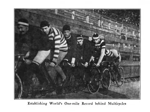 Establishing World's One-mile Record behind Multicycles