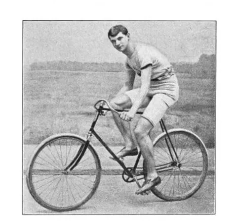 Young cyclist on a road bicycle