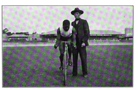Major Taylor and Trainer Sid Melville at the Sydney Cricket Grounds and Bicycle Track