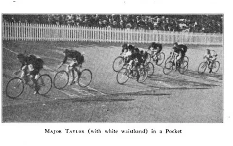 Major Taylor (with white waistband) in a Pocket