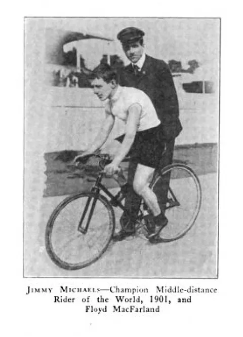Jimmy Michaels…Champion Middle-distance Rider of the World, 1901, and Floyd MacFarland