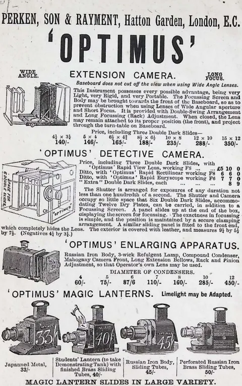 Perken, Son & Rayment, Hatton Garden, London, E.C. 'Optimus'