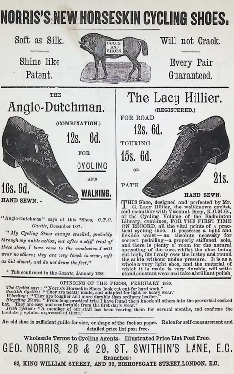Norris's New Horseskin Cycling Shoes