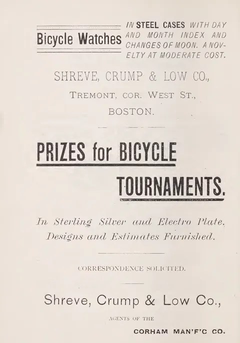 Prizes for Bicycle Tournaments