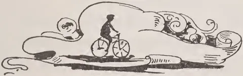 Cyclist on Ribbon Banner