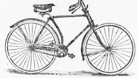 Bicycle engraving on the programme cover