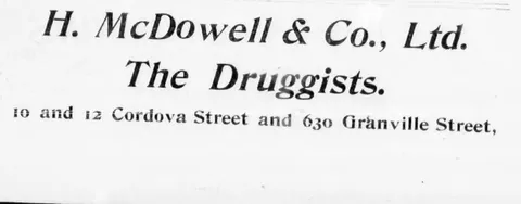 H. McDowell & Co., Ltd., The Druggists