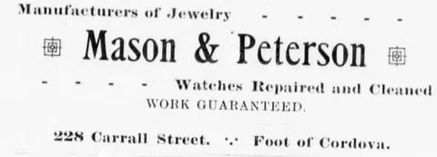 Mason & Peterson, Manufacturers of Jewelry