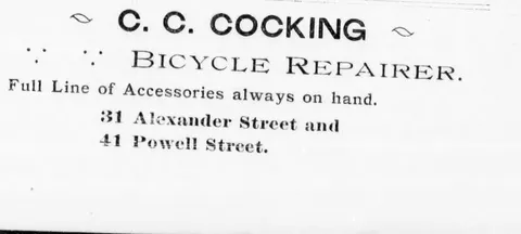 C. C. Cocking, Bicycle Repairer