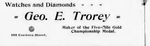 Geo. E. Trorey, Watches and Diamonds