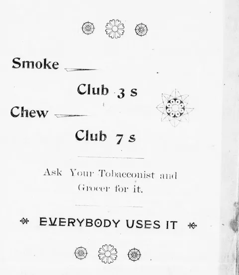 Club tobacco, smoking and chewing