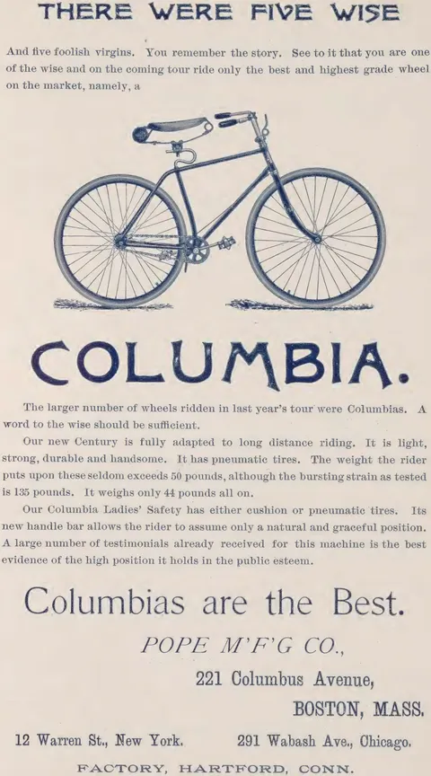 Columbia bicycle advertisement