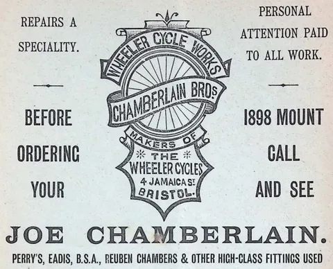 Chamberlain Bros. Wheeler Cycle Works (Joe Chamberlain, agent)