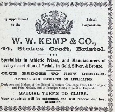 W. W. Kemp & Co. athletic prize medals and club badges