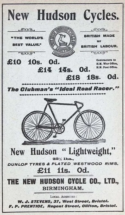 New Hudson Cycles, 'The Clubman's Ideal Road Racer'