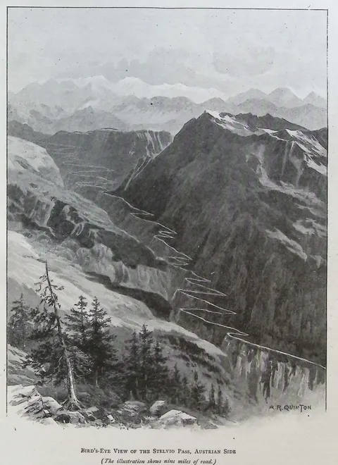The Stelvio Pass, bird's-eye view, Austrian side