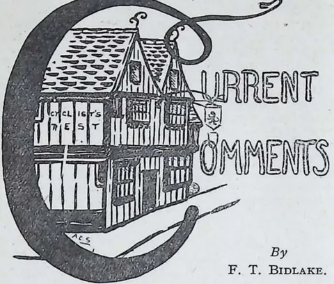 "Current Comments" decorative heading, by F. T. Bidlake