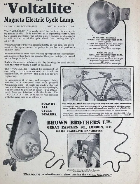 The Voltalite Magneto Electric Cycle Lamp
