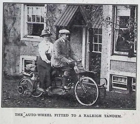 The Auto-Wheel fitted to a Raleigh Tandem