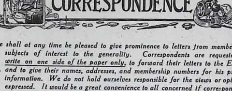 "Correspondence" decorative heading
