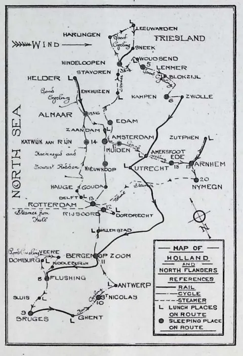 Map of Holland and North Flanders