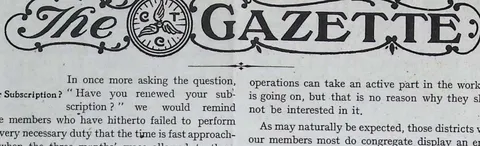 "The Gazette" decorative heading