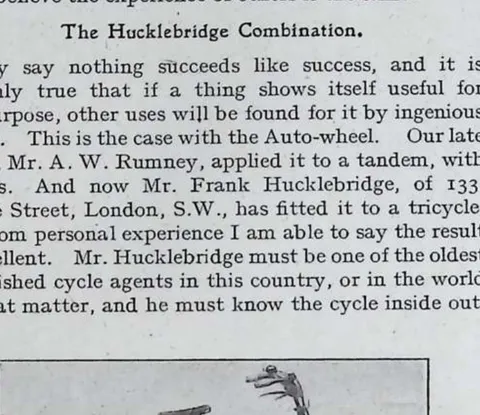 The Hucklebridge Combination - Auto-wheel fitted to a Singer tricycle