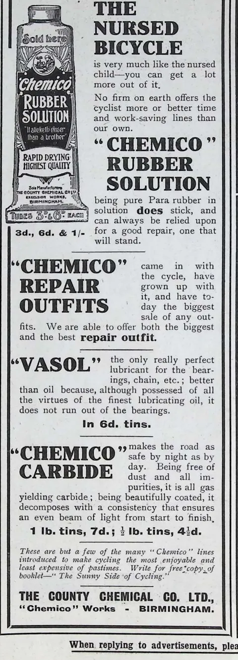 Chemico Rubber Solution, The Nursed Bicycle