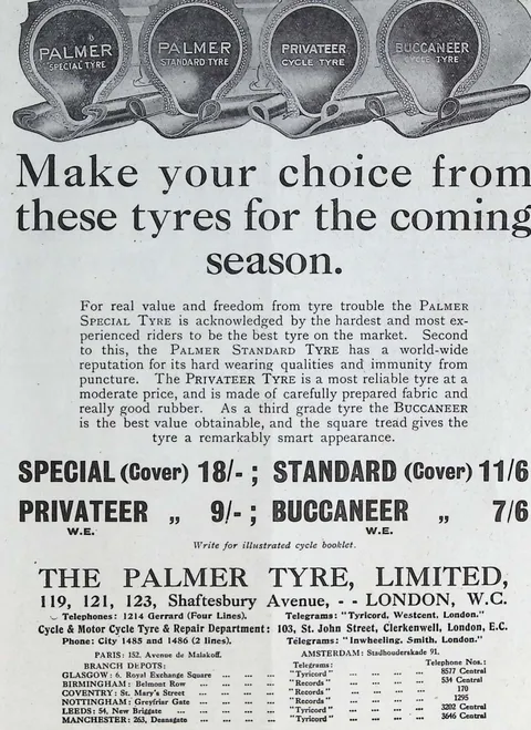 Palmer, Privateer and Buccaneer cycle tyres