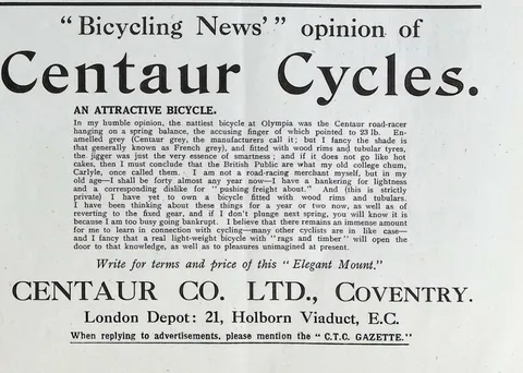 Centaur Cycles - Bicycling News's opinion