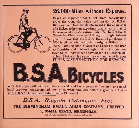 B.S.A. Bicycles - 26,000 Miles without Expense