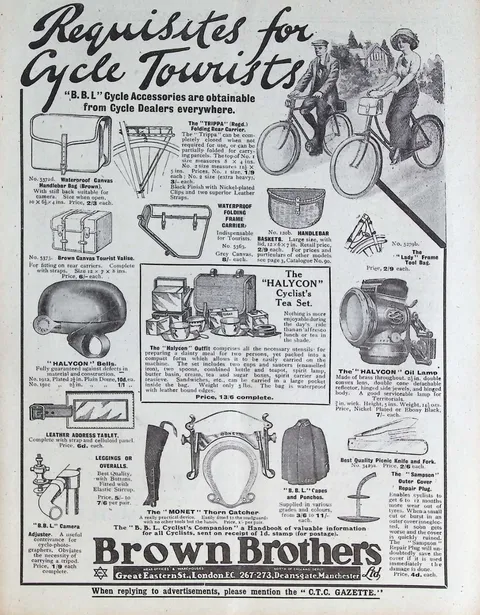Requisites for Cycle Tourists - Brown Brothers