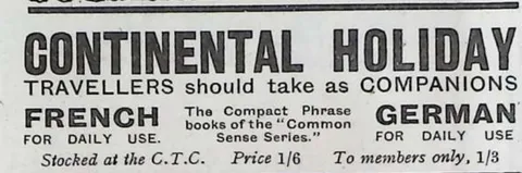 Continental Holiday, French and German phrase books