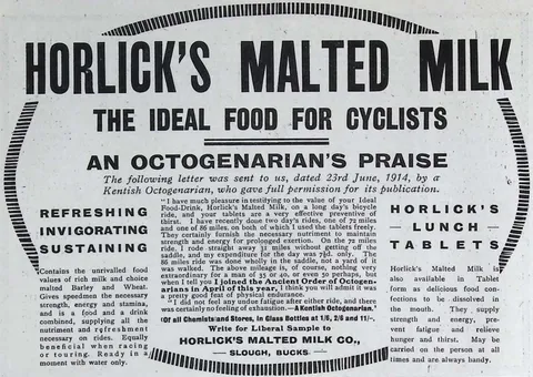 Horlick's Malted Milk - The Ideal Food for Cyclists