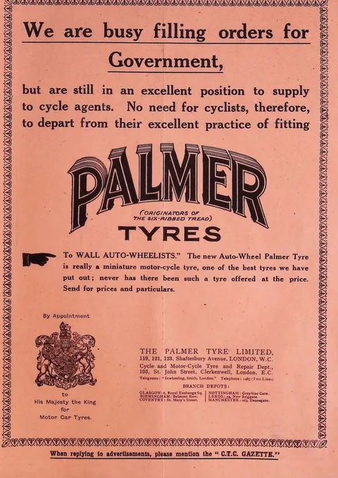 Palmer Tyres advertisement