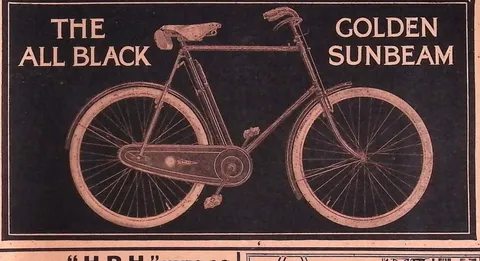 'The All Black Golden Sunbeam' bicycle advertisement