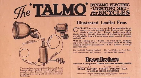 The 'Talmo' Dynamo Electric Lighting Set for Bicycles