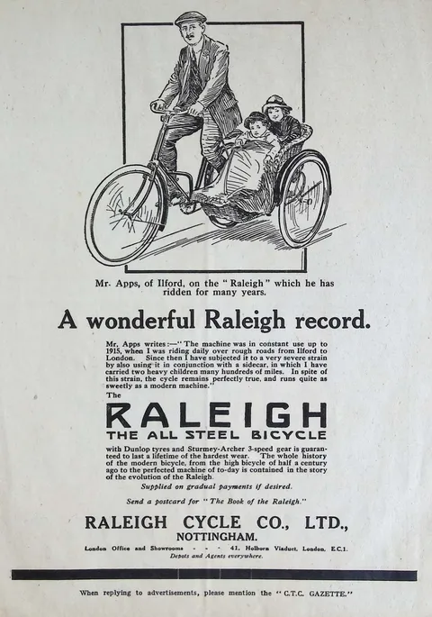 A wonderful Raleigh record - Mr Apps of Ilford