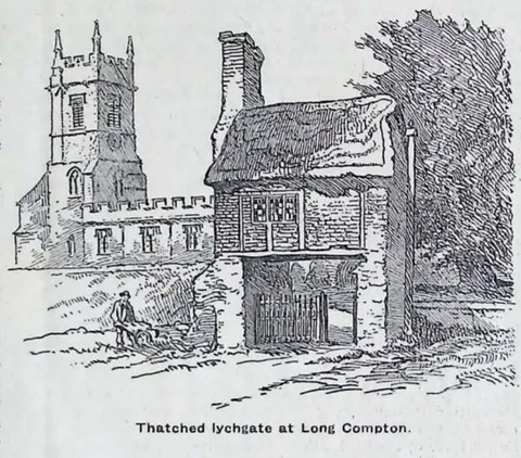 Thatched lychgate at Long Compton